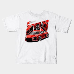 R8 v10 plus German Supercar Kids T-Shirt